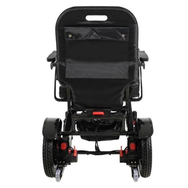 Pegasus Plus Heavy Duty Bariatric Folding Power Chair in Black Rear View