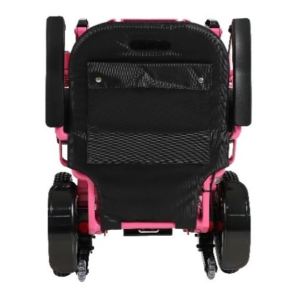 Pegasus Plus Heavy Duty Bariatric Folding Power Chair in Pink Folded