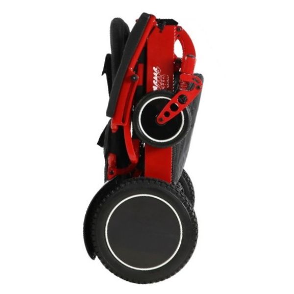Pegasus Plus Heavy Duty Bariatric Folding Power Chair in Red Folded