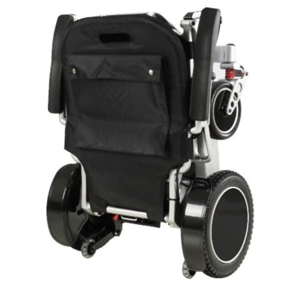 Pegasus Plus Heavy Duty Bariatric Folding Power Chair in Silver Folded