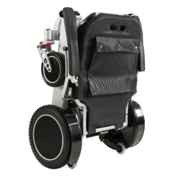 Pegasus Plus Heavy Duty Bariatric Folding Power Chair in Silver Folded