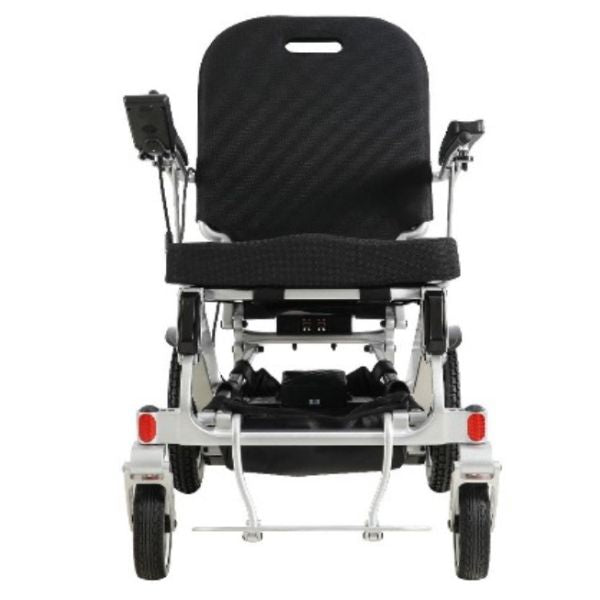 Pegasus Plus Heavy Duty Bariatric Folding Power Chair in Silver Front View