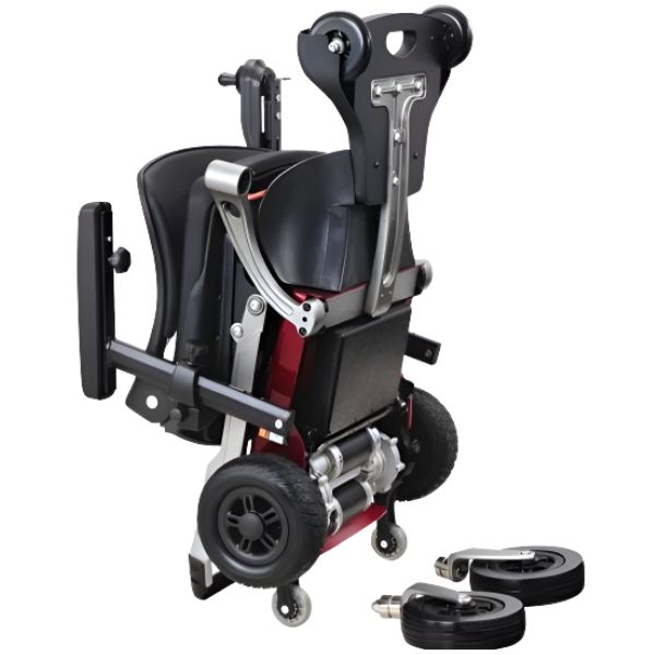 FreeRider Luggie Chair Foldable Power Chair Casters Removed