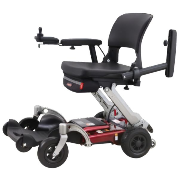 FreeRider Luggie Chair Foldable Power Chair With Arm Rest Flipped