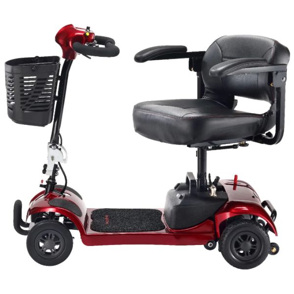FreeRider USA FR Ascot 4 Heavy Duty 4-Wheel Scooter Left Side View With Swivel Seat