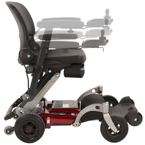 FreeRider Luggie Chair Foldable Power Chair Adjustable Seat Height