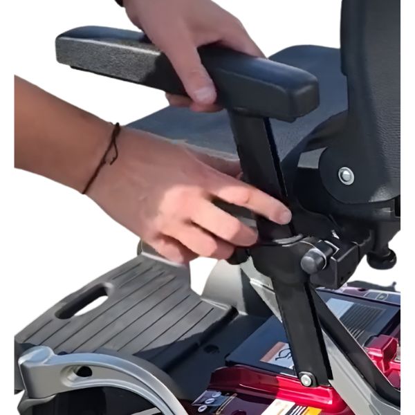 FreeRider Luggie Chair Foldable Power Chair Adjustable Arm Rest