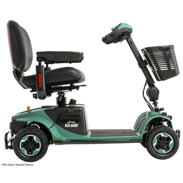 Pride Mobility Baja Bandit Mobility Scooter Sage Color Left Side View
