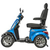 Pride Mobility 4-Wheel Scooter Baja Raptor 2 Blue Color Left Side View