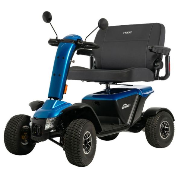 Pride Baja Wrangler 2 Wide Seat All-Terrain Mobility Scooter in Blue
