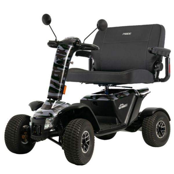 Pride Baja Wrangler 2 Wide Seat All-Terrain Mobility Scooter in Midnight Camo