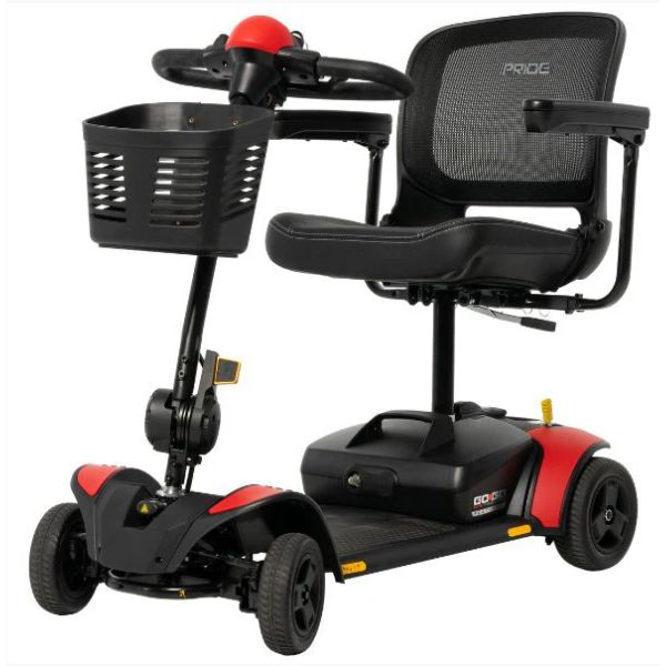 Pride Go-Go Elite Traveller 2 Platinum Mobility Scooter in Cardinal Red