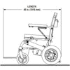 Pride Jazzy Passport Folding Power Chair Length Measurement