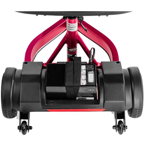 Pride Mobility iRide 2 Ultra Lightweight Scooter Raspberry  ColorBattery and Motor View