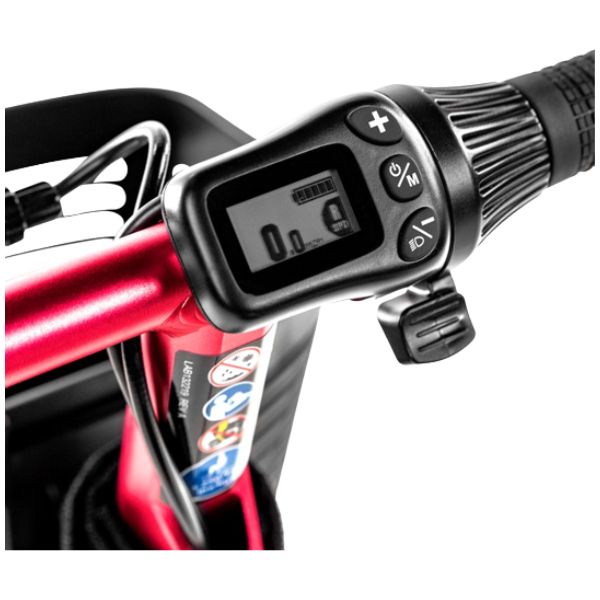 Pride Mobility iRide 2 Ultra Lightweight Scooter Raspberry  Color Odometer Display