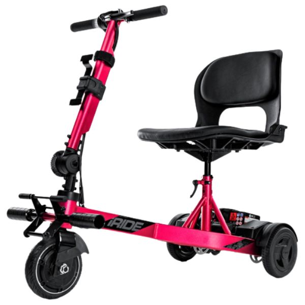 Pride Mobility iRide 2 Ultra Lightweight Scooter Raspberry  Color