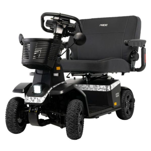 Pride PX4 Wide Seat mobility scooter on a white background