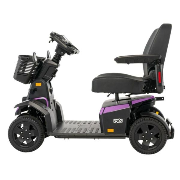 Pride PX4 Wide Seat Purple on a Left Side View
