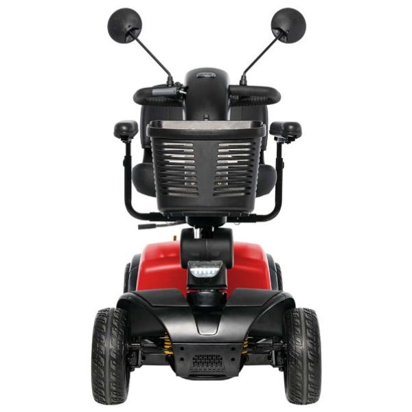 Pride Victory Platinum Color Red Rear View with the Basket