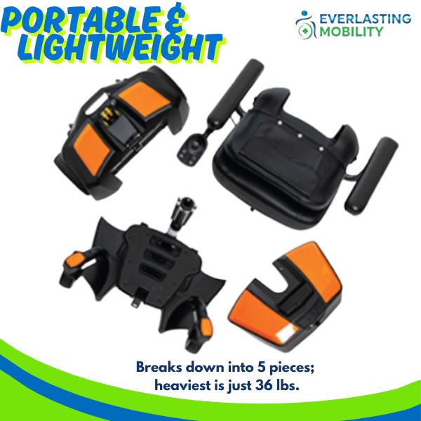 Pride Mobility Go-Chair Disassembled