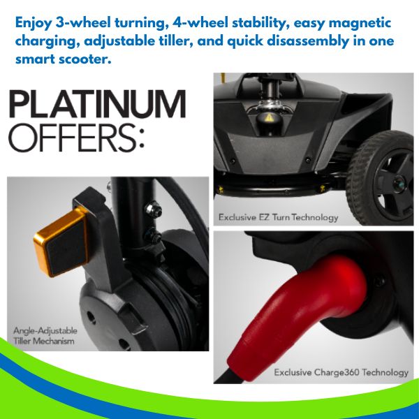 Pride Go-Go Elite Traveller 2 Platinum 4-Wheel Mobility Scooter Other Features