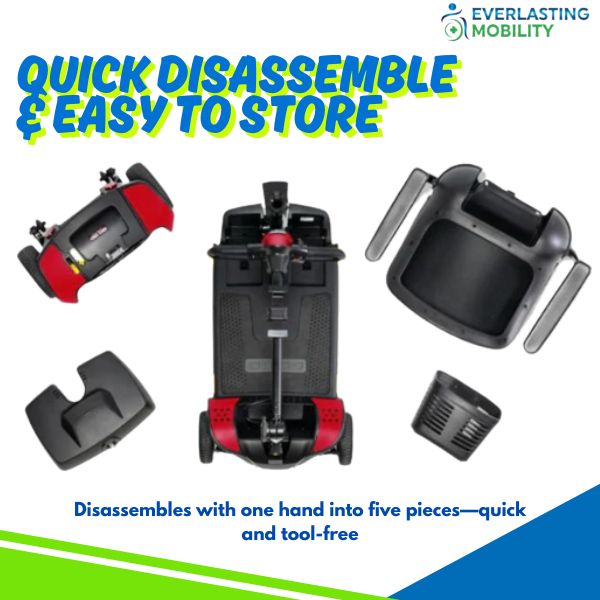 Pride Go-Go Elite Traveller 2 Platinum 4-Wheel Mobility Scooter SC442EMS Disassembled