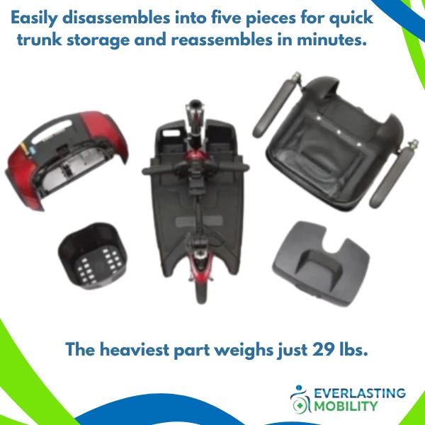Pride Go-Go Elite Traveller Disassembled