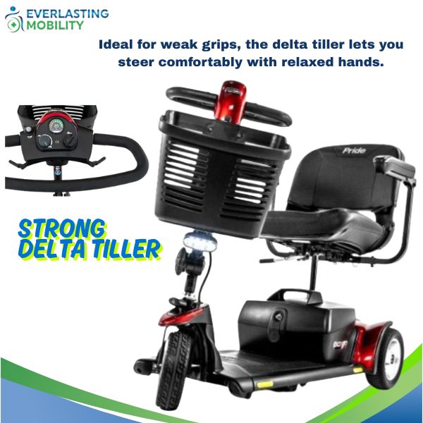 Pride Go-Go Sport 3 Wheel Scooter Delta Tiller