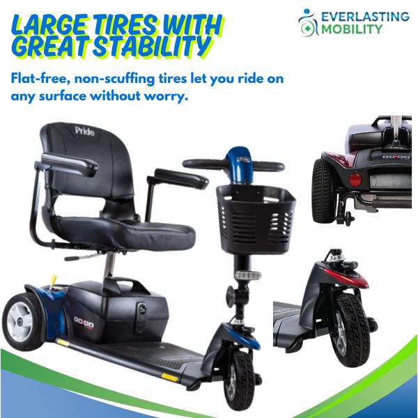 Pride Go-Go Sport 3 Wheel Scooter Large Tires