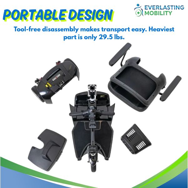 Pride Go-Go Ultra X 3-Wheel Scooter S39 Disassembled