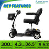 Pride Go-Go Ultra X 3-Wheel Scooter S39 Key Features