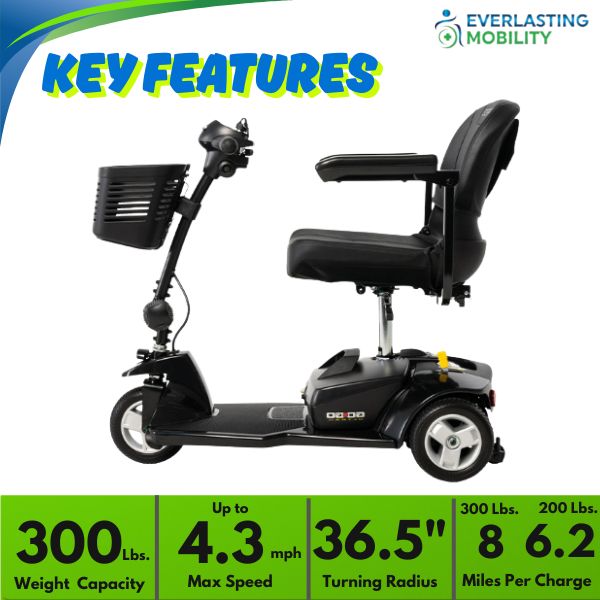 Pride Go-Go Ultra X 3-Wheel Scooter S39 Key Features