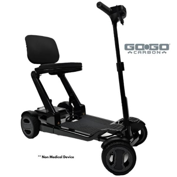 Pride Go-Go Carbon Folding Mobility Scooter Right Front View