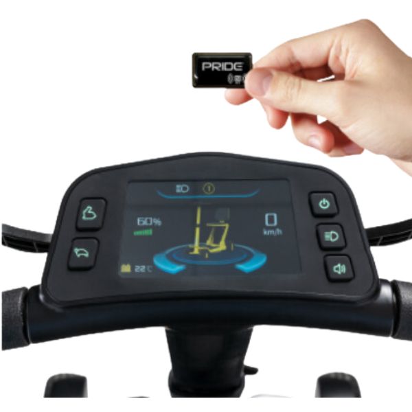 Pride Go-Go Carbon Folding Mobility Scooter Display with Card Ignition