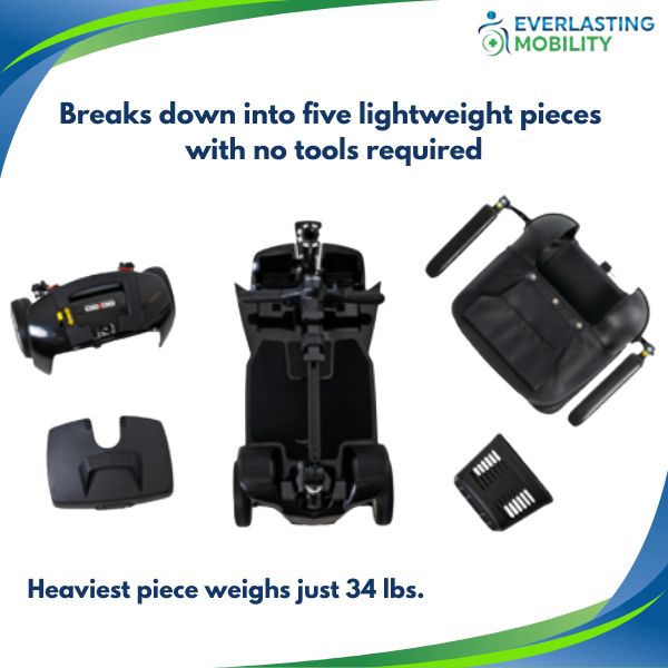 Pride GoGo Ultra 4-Wheel Mobility Scooter Disassembled