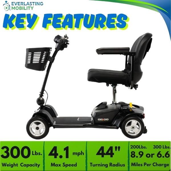 Pride GoGo Ultra 4-Wheel Mobility Scooter Key Features