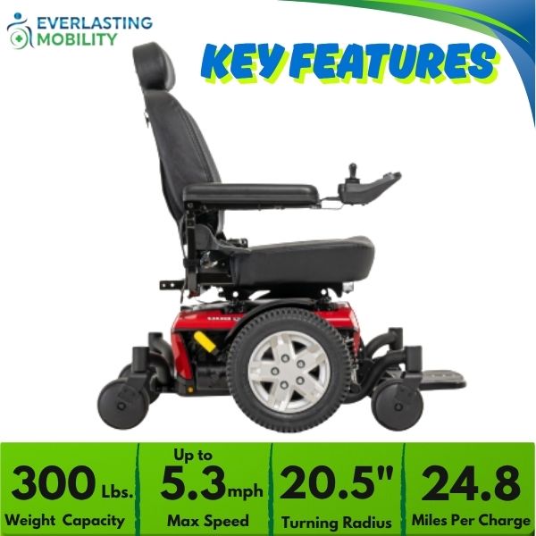 Pride Jazzy 600 ES Power Chair Key Features