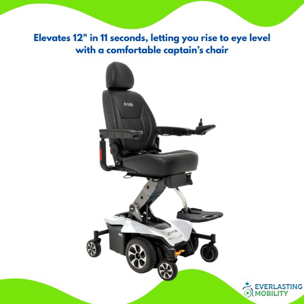 Pride Jazzy Air 2 Power Chair Elevated