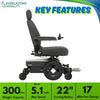Pride Jazzy EVO 613 Power Wheelchair Key Features