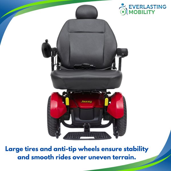 Pride Jazzy Elite HD Front Wheel Power Chair Front View