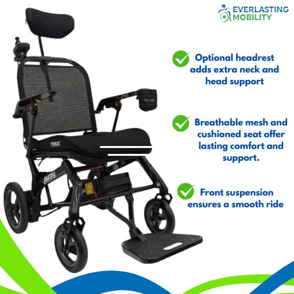 Pride Jazzy Ultra Light Folding Power Wheelchair Other Features and Benefits
