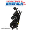 Pride Jazzy Ultra Light Folding Power Wheelchair Folded View