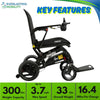 Pride Jazzy Ultra Light Folding Power Wheelchair Key Features