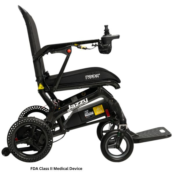 Pride Jazzy Ultra Light Folding Power Wheelchair Right Side view