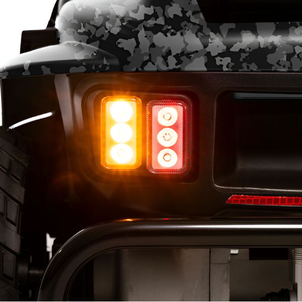 Pride Mobility Baja Bandit Mobility Scooter Black CAmo Back Lights