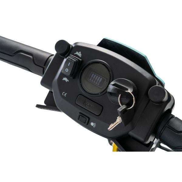 Pride Mobility Go-Go Super Folding Travel Mobility Scooter SC15  Control Panel View