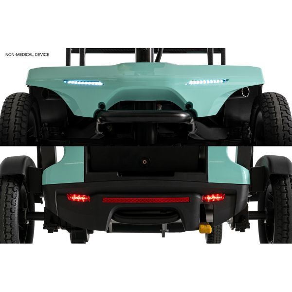 Pride Mobility Go-Go Super Folding Travel Mobility Scooter SC15 Mint Color  Front and Rear Lights