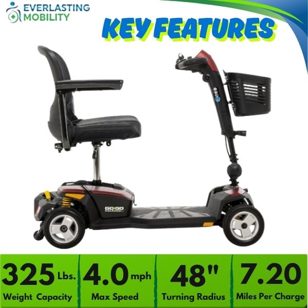 Pride Mobility Go Go Endurance Li Travel Mobility Scooter Key Features