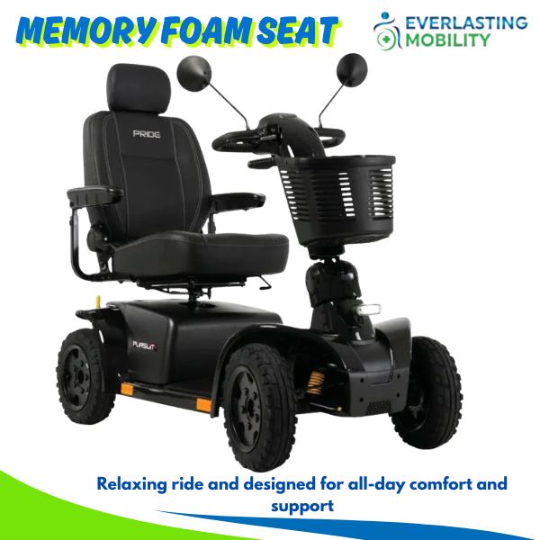 Pride Mobility Pursuit 2 Full-Sized Mobility Scooter Memory Foam Seat