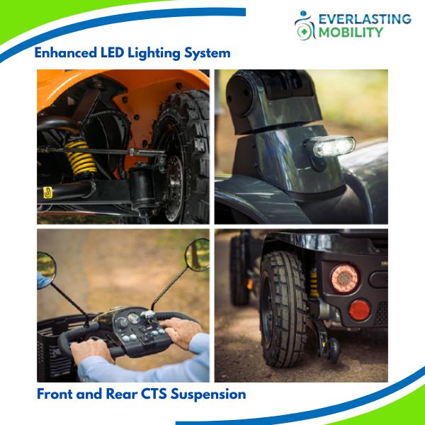 Pride Mobility Pursuit 2 Full-Sized Mobility Scooter Safety Features